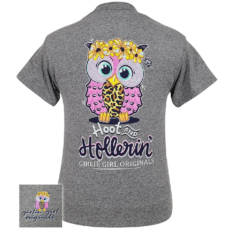 Hoot and Hollerin Graphite SS-2514Relaxed Fit T-Shirts