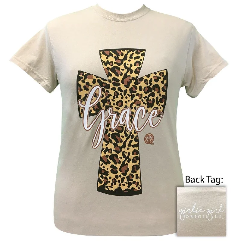 Leopard Grace-Sand SS-2147Cropped T-Shirts