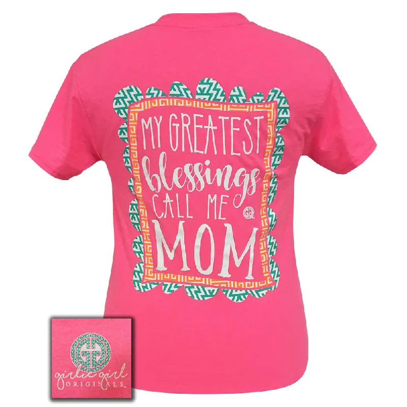 Greatest Blessings Mom-Safety Pink SS-1625Metallic T-Shirts