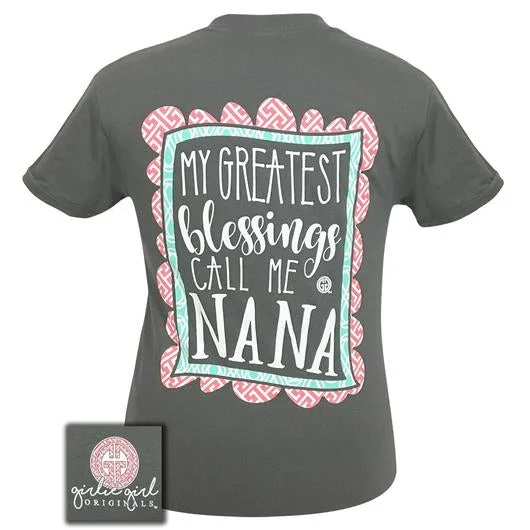 Greatest Blessings Nana-Charcoal SS-1620Boat Neck T-Shirts