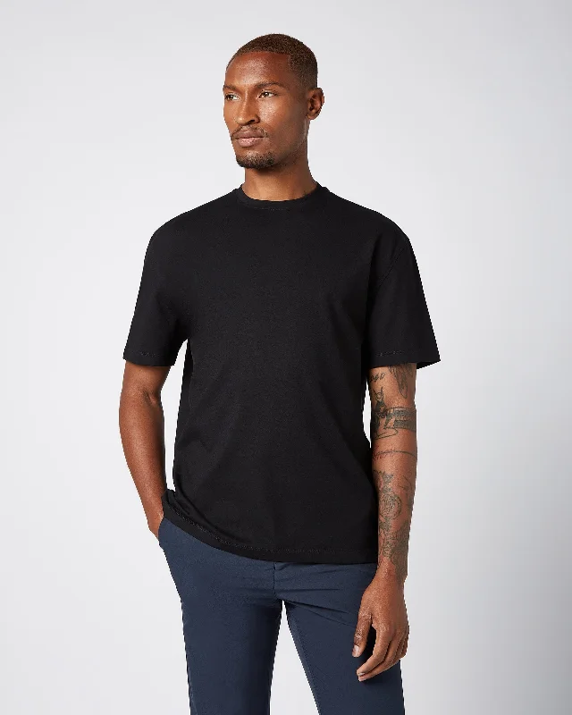 Relaxed T-shirt blackOff-Shoulder T-Shirts