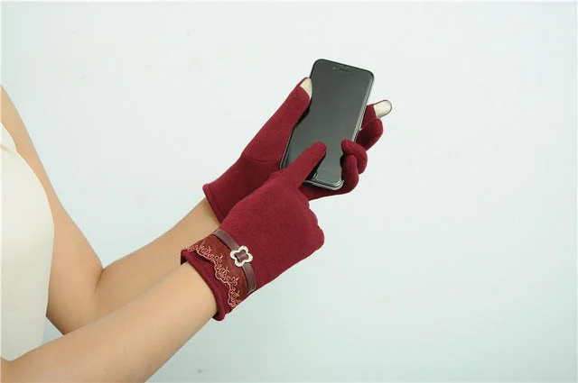 Fashion Screen Gloves Winter Warm Mittens Use Device While Keeping Hands Cosy