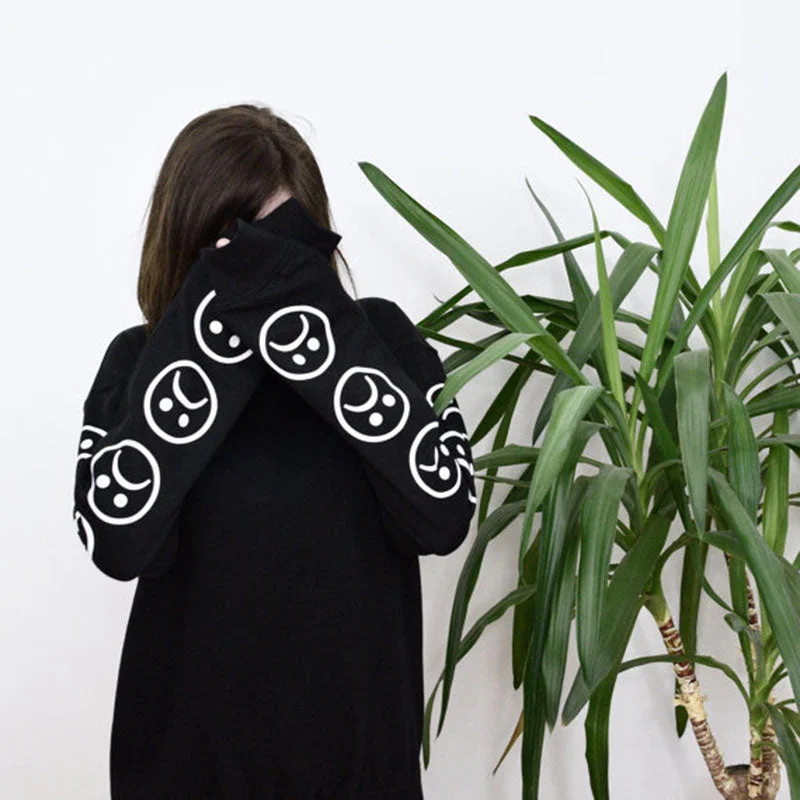 Sad Faces Emoticon Hoodie