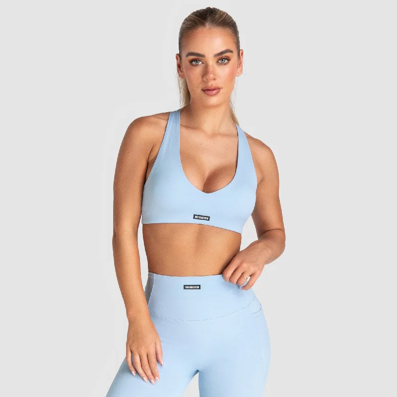 Desire V-Neck Crop - Blue