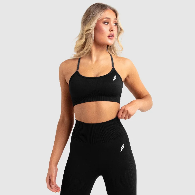 Impact Seamless Crop - Jet Black