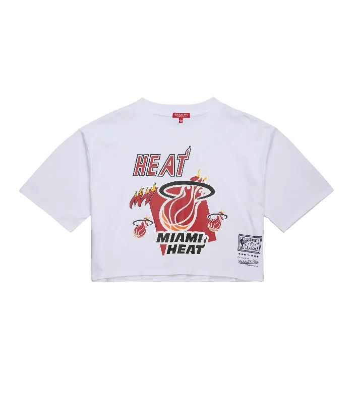 Mitchell & Ness Miami HEAT Graphic Women's Crop Tee