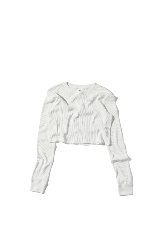 Ready to Dye Cropped Thermal Longsleeve Tee